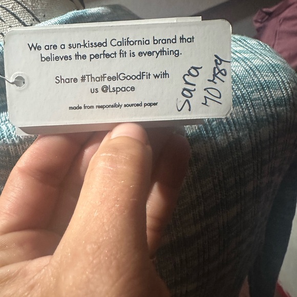 L*Space “ARIA DRESS” Blue and White Long Sleeve Dress - Picture 8 of 13